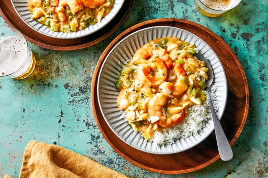 Étouffée med krabbe og reker