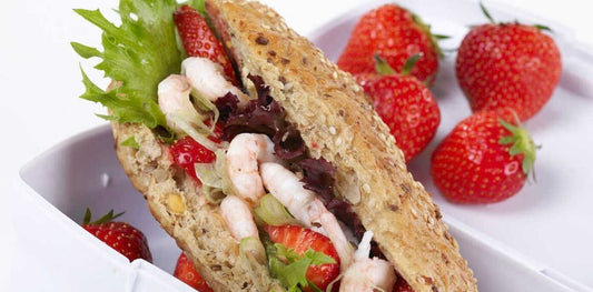 Sandwich med reker og jordbær