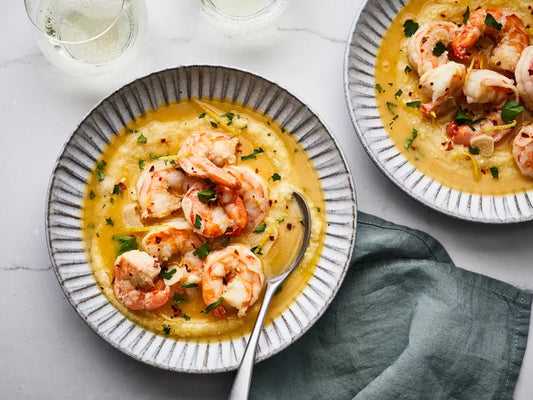 Venetianske reker med polenta